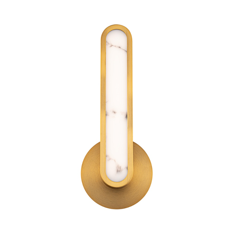 dweLED WS107615 Serena 1-lt 16" Tall LED Wall Sconce - Aged Brass