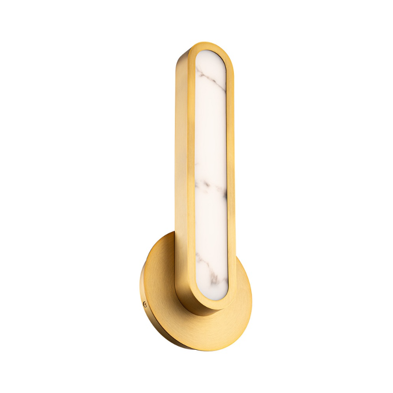 dweLED WS107615 Serena 1-lt 16" Tall LED Wall Sconce - Aged Brass