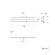 dweLED WS108624 Bifold 1-lt 24" LED Vanity