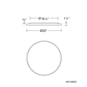 dweLED WS109620 Dial 1-lt 20" LED Wall Sconce, 4CCT