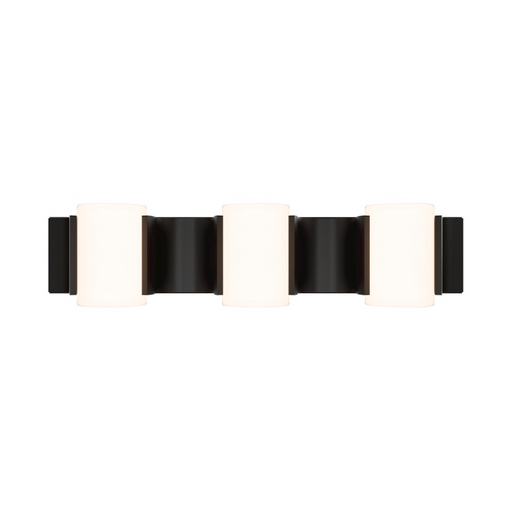 dweLED WS114624 Circle Line 3-lt 24" LED Vanity, 4CCT - Black
