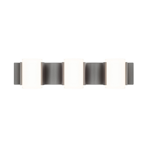 dweLED WS114624 Circle Line 3-lt 24" LED Vanity, 4CCT - Brushed Nickel