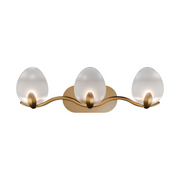 dweLED WS122627 Tressa 3-lt 27" LED Vanity, 4CCT - Aged Brass