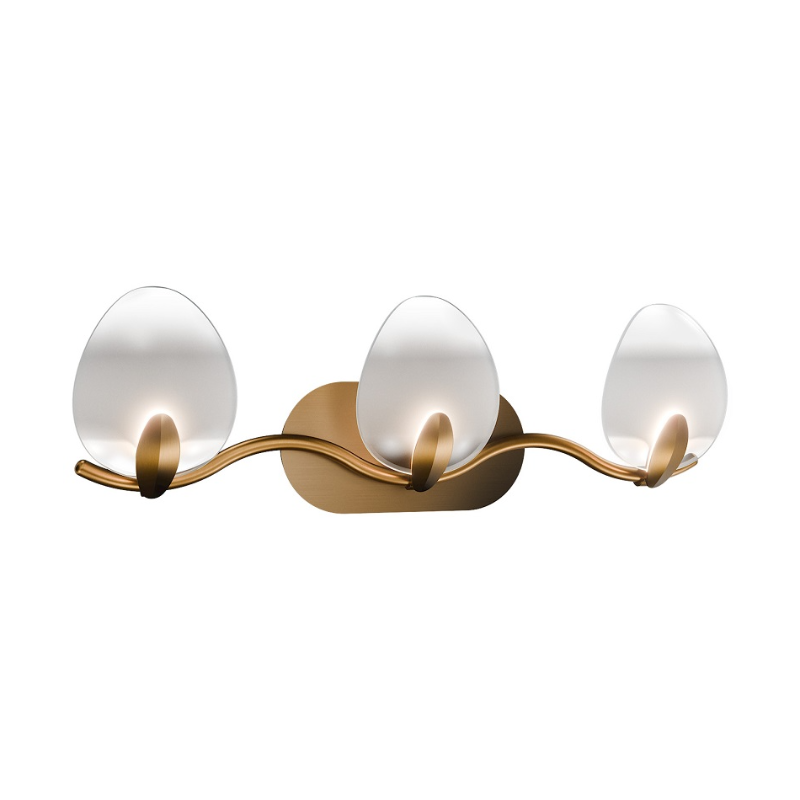 dweLED WS122627 Tressa 3-lt 27" LED Vanity, 4CCT - Aged Brass
