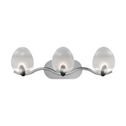 dweLED WS122627 Tressa 3-lt 27" LED Vanity, 4CCT - Brushed Nickel