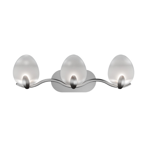 dweLED WS122627 Tressa 3-lt 27" LED Vanity, 4CCT - Brushed Nickel