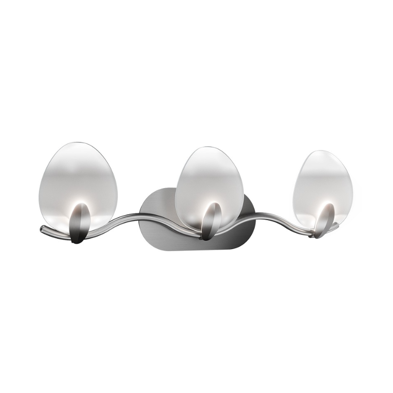 dweLED WS122627 Tressa 3-lt 27" LED Vanity, 4CCT - Brushed Nickel