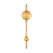 dweLED WS124628 Clocker 1-lt 28" Tall LED Wall Sconce, 4CCT - Aged Brass