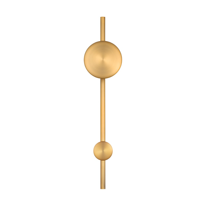 dweLED WS124628 Clocker 1-lt 28" Tall LED Wall Sconce, 4CCT - Aged Brass