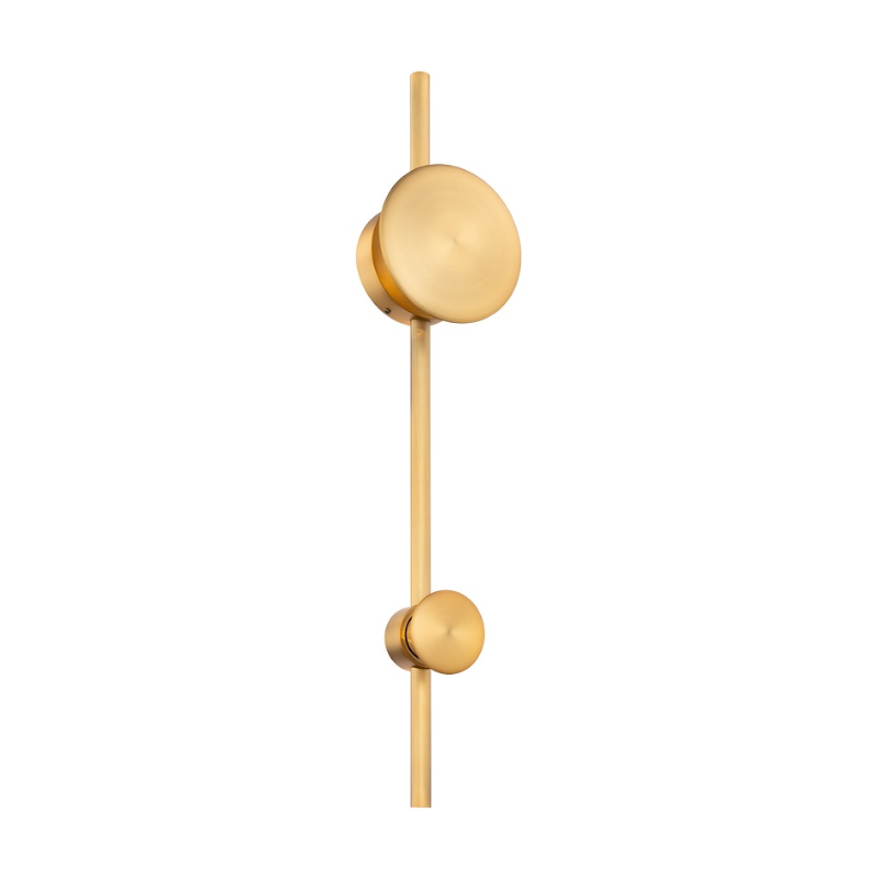 dweLED WS124628 Clocker 1-lt 28" Tall LED Wall Sconce, 4CCT - Aged Brass
