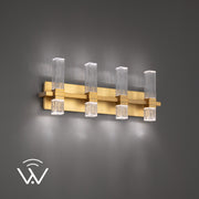 Modern Forms WS200624-TWA Cinaplex 4-lt 25" LED Vanity Light-Aged Brass