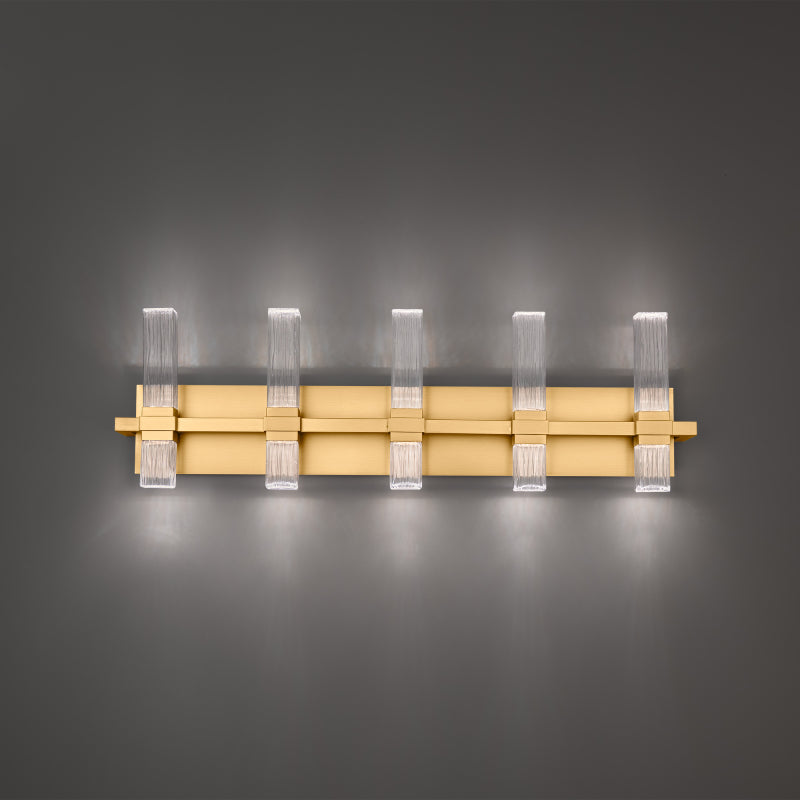 Modern Forms WS200631-TWA Cinaplex 5-lt 31" LED Vanity Light-Aged Brass