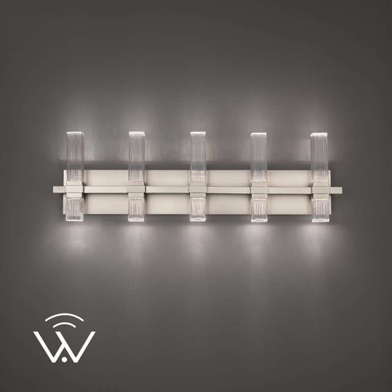 Modern Forms WS200631-TWA Cinaplex 5-lt 31" LED Vanity Light-Brushed Nickel
