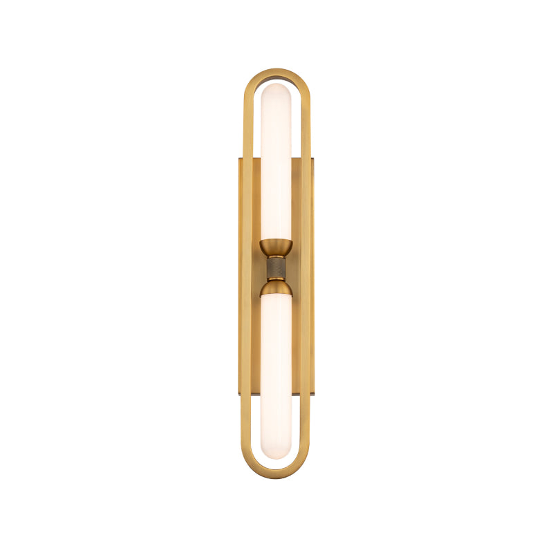Modern Forms WS208625 Whitt 2-lt 25" Tall LED Wall Sconce, 4CCT Selectable-Aged Brass