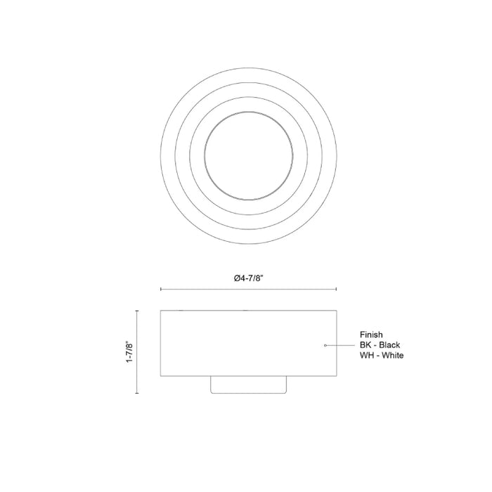 Kuzco WS21305 Arco 1-lt 5" LED Wall Sconce