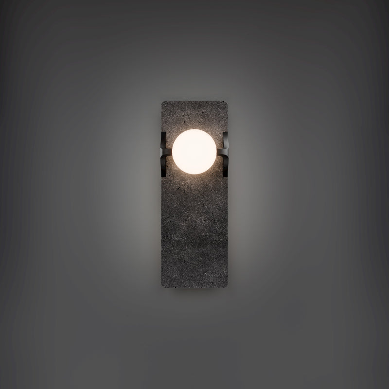 Modern Forms WS220614 Okemo 1-lt 14" Tall LED Wall Sconce, 4CCT Selectable-Basalt Stone/Black