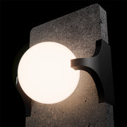 Modern Forms WS220614 Okemo 1-lt 14" Tall LED Wall Sconce, 4CCT Selectable-Basalt Stone/Black