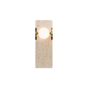 Modern Forms WS220614 Okemo 1-lt 14" Tall LED Wall Sconce, 4CCT Selectable-Beige Travertine/Aged Brass