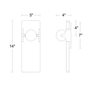 Modern Forms WS220614 Okemo 1-lt 14" Tall LED Wall Sconce, 4CCT Selectable