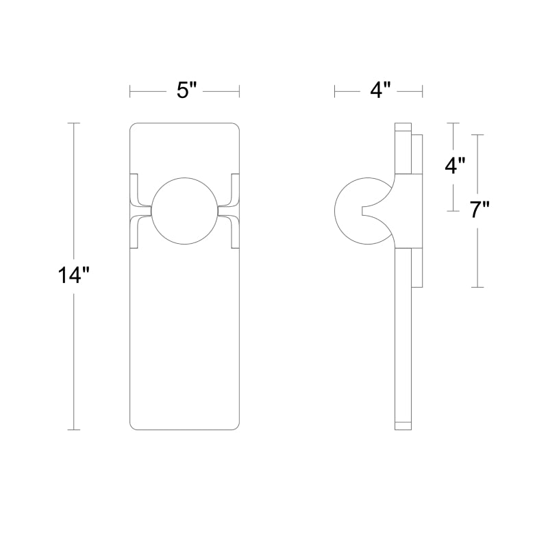 Modern Forms WS220614 Okemo 1-lt 14" Tall LED Wall Sconce, 4CCT Selectable