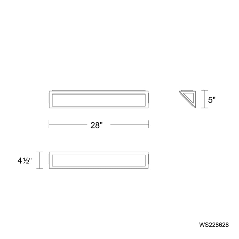Modern Forms WS228628 Lena 1-lt 28" LED Vanity Light, 4CCT Selectable