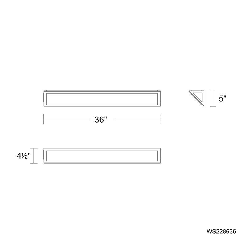Modern Forms WS228636 Lena 1-lt 36" LED Vanity Light, 4CCT Selectable