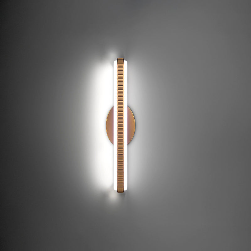 Modern Forms WS230620 Mainline 1-lt 20" LED Wall Sconce, 4CCT Selectable-Aged Brass