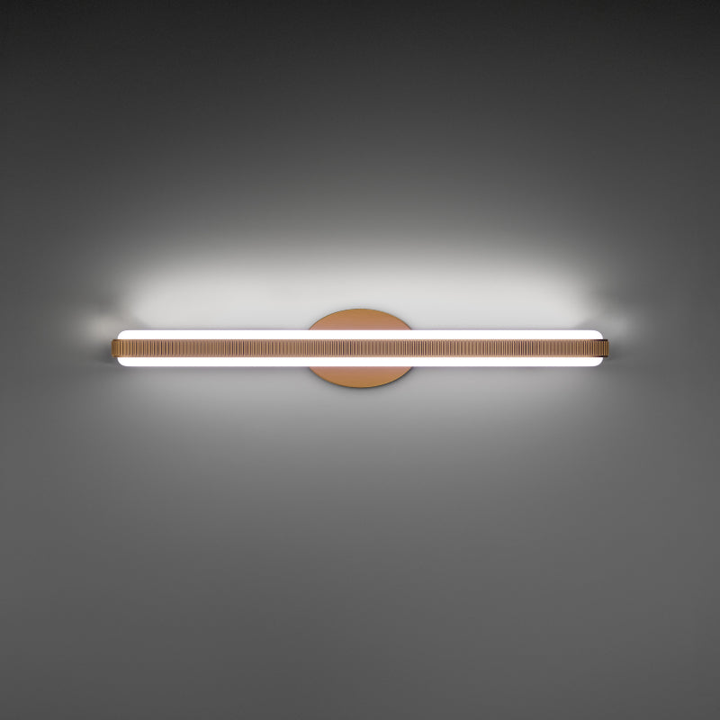Modern Forms WS230628 Mainline 1-lt 28" LED Wall Sconce, 4CCT Selectable-Aged Brass