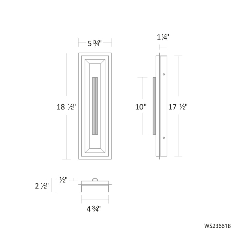 Modern Forms WS236618 Clarice 1-lt 19" Tall LED Wall Sconce