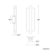 Modern Forms WS242618 Rapper 1-lt 18" Tall LED Wall Sconce