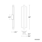 Modern Forms WS242624 Rapper 1-lt 24" Tall LED Wall Sconce