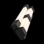 Modern Forms WS244616 Conan 4-lt 16" Tall LED Wall Sconce, 4CCT Selectable-Basalt Stone/Black