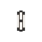 Modern Forms WS244616 Conan 4-lt 16" Tall LED Wall Sconce, 4CCT Selectable-Basalt Stone/Black