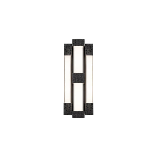 Modern Forms WS244616 Conan 4-lt 16" Tall LED Wall Sconce, 4CCT Selectable-Basalt Stone/Black