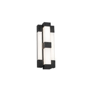 Modern Forms WS244616 Conan 4-lt 16" Tall LED Wall Sconce, 4CCT Selectable-Basalt Stone/Black