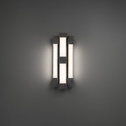 Modern Forms WS244616 Conan 4-lt 16" Tall LED Wall Sconce, 4CCT Selectable-Basalt Stone/Black