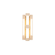 Modern Forms WS244616 Conan 4-lt 16" Tall LED Wall Sconce, 4CCT Selectable-Beige Travertine/Aged Brass
