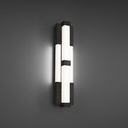 Modern Forms WS244616 Conan 4-lt 28" Tall LED Wall Sconce, 4CCT Selectable-Basalt Stone/Black