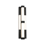 Modern Forms WS244616 Conan 4-lt 28" Tall LED Wall Sconce, 4CCT Selectable-Basalt Stone/Black