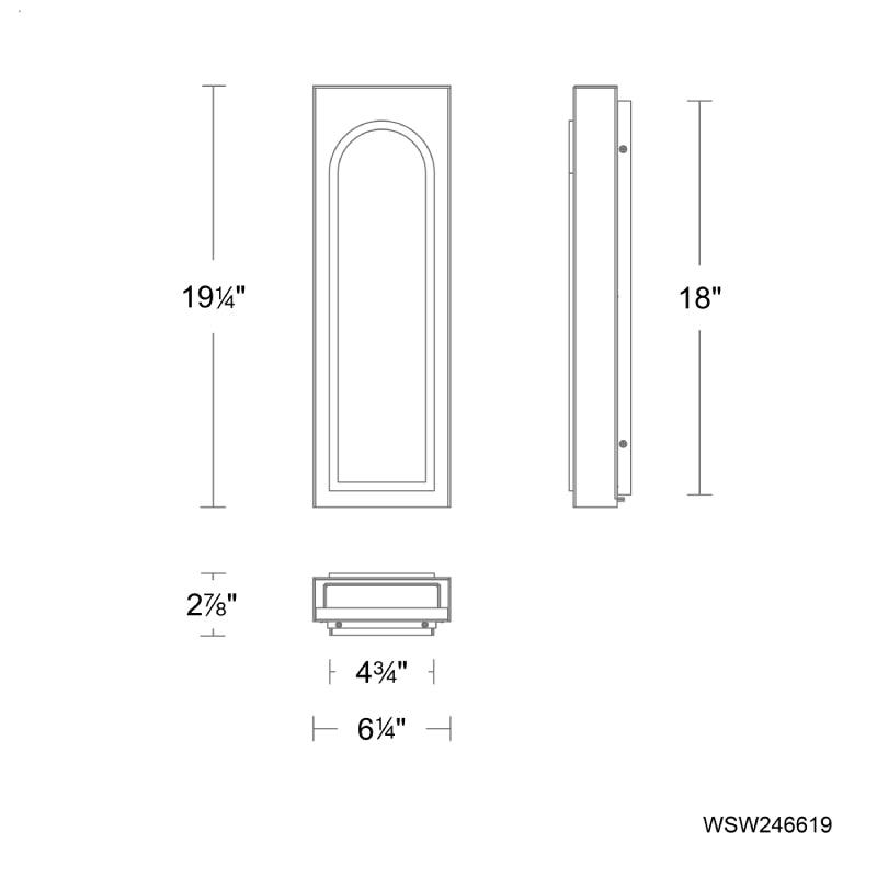 Modern Forms WS246619 Cadey 1-lt 19" Tall LED Wall Sconce