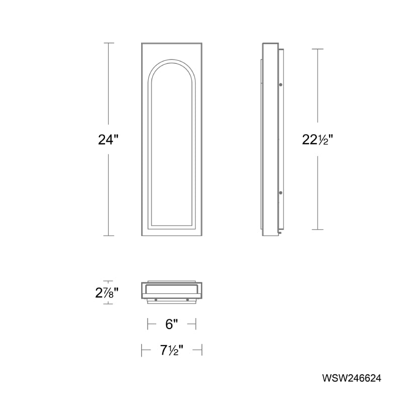 Modern Forms WS246624 Cadey 1-lt 24" Tall LED Wall Sconce