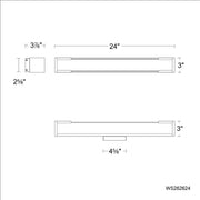 Modern Forms WS262624 Frozen Zone 1-lt 24" LED Vanity Light