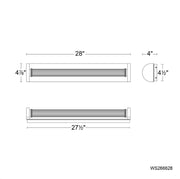 Modern Forms WS266628 Iconix 1-lt 28" LED Wall Sconce, 4CCT Selectable