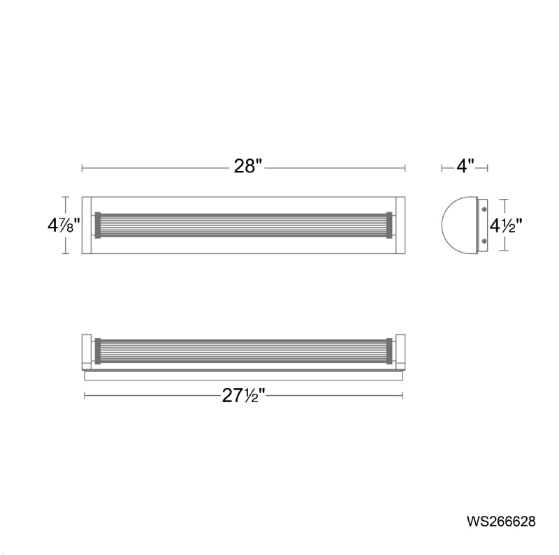 Modern Forms WS266628 Iconix 1-lt 28" LED Wall Sconce, 4CCT Selectable
