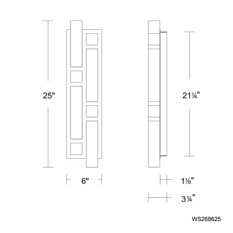 Modern Forms WS268625 Voxxel 4-lt 25" Tall LED Wall Sconce