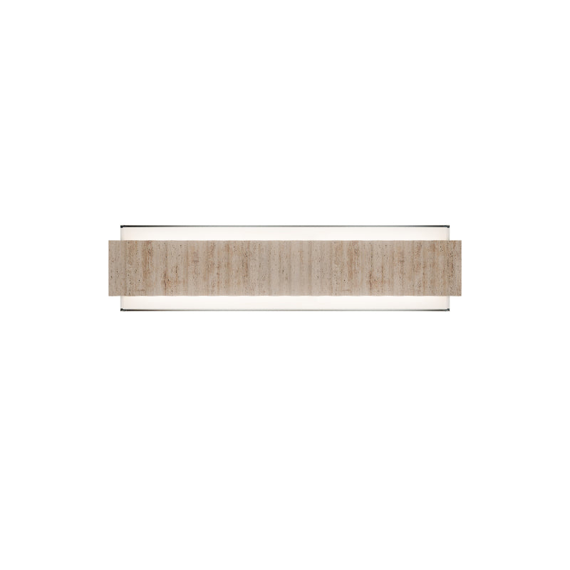 Modern Forms WS270619 Magnate 2-lt 19" LED Vanity Light, 4CCT Selectable-Beige Travertine/Aged Brass