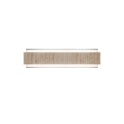 Modern Forms WS270619 Magnate 2-lt 19" LED Vanity Light, 4CCT Selectable-Beige Travertine/Aged Brass