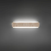Modern Forms WS270619 Magnate 2-lt 19" LED Vanity Light, 4CCT Selectable-Beige Travertine/Aged Brass
