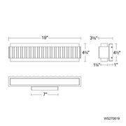 Modern Forms WS270619 Magnate 2-lt 19" LED Vanity Light, 4CCT Selectable