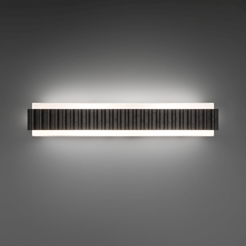 Modern Forms WS270627 Magnate 2-lt 27" LED Vanity Light, 4CCT Selectable-Basalt Stone/Black